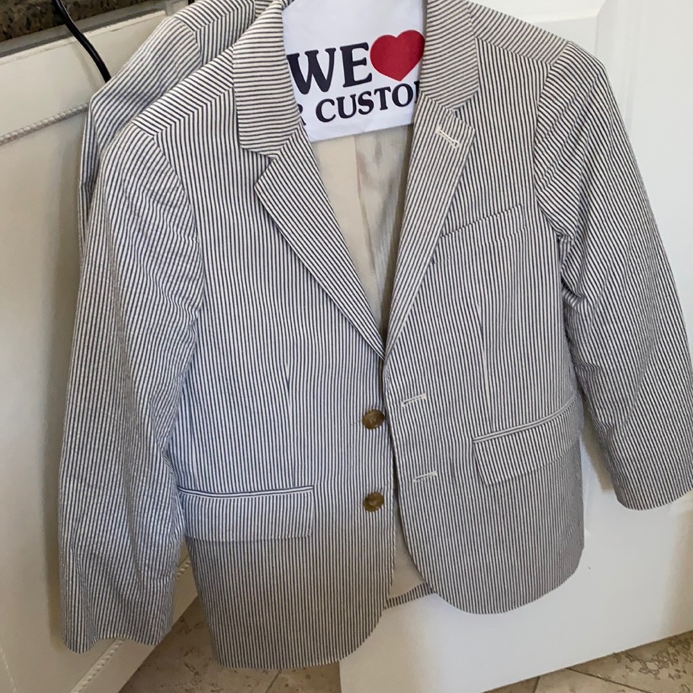 Boys seersucker suite